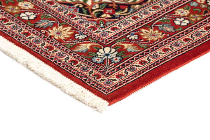 3' 4 x 4' 10 Hand Knotted Qom Persian Rug