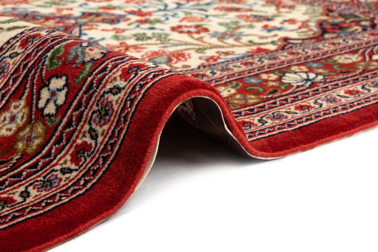 Detail image of 3' 4 x 4' 10 Hand Knotted Qom Persian Rug
