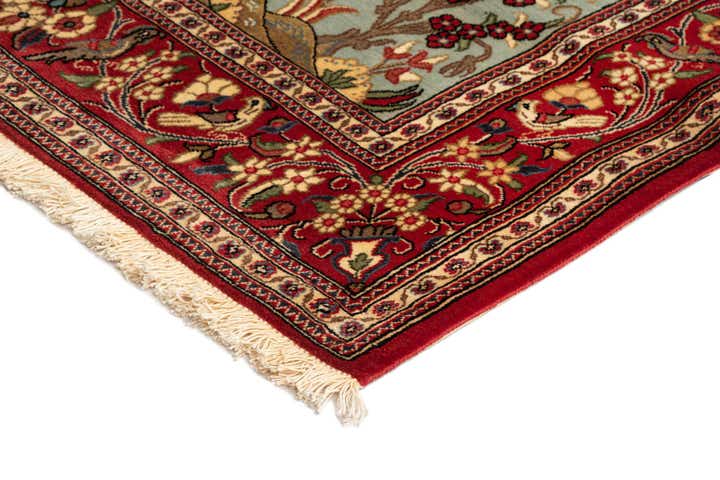 3' 5 x 5' 4 Hand Knotted Qom Persian Rug