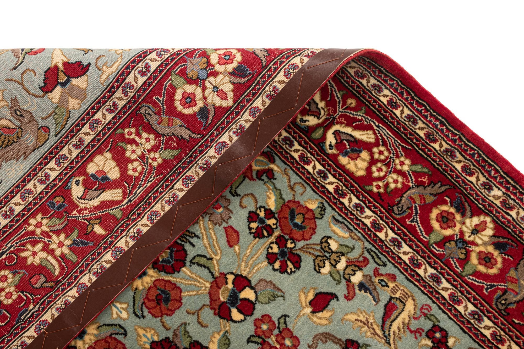 3' 5 x 5' 4 Hand Knotted Qom Persian Rug