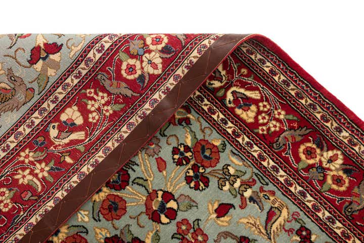 3' 5 x 5' 4 Hand Knotted Qom Persian Rug