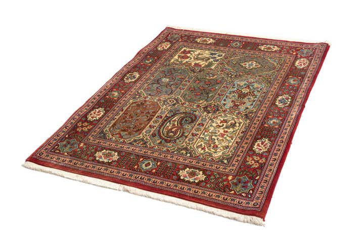 3' 7 x 5' 1 Hand Knotted Qom Persian Rug