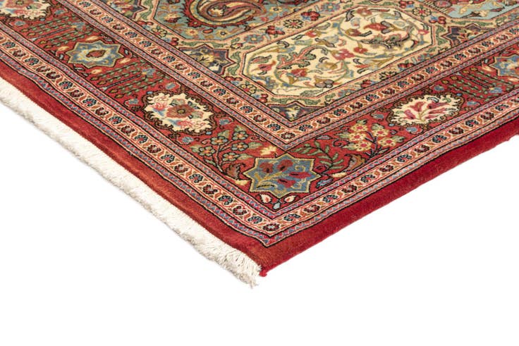 Detail image of 3' 7 x 5' 1 Hand Knotted Qom Persian Rug