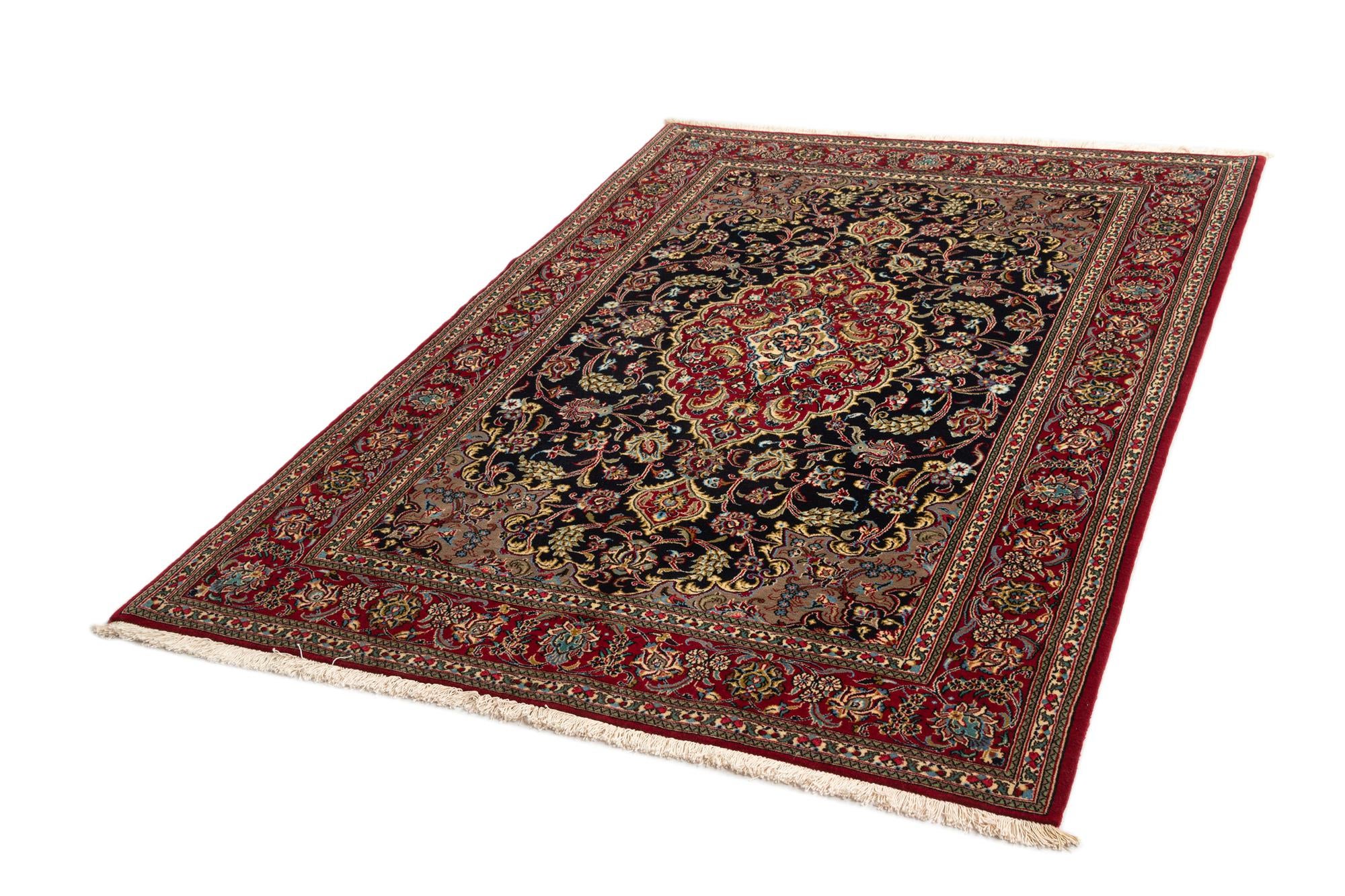 4' 8 x 6' 11 Hand Knotted Qom Persian Rug