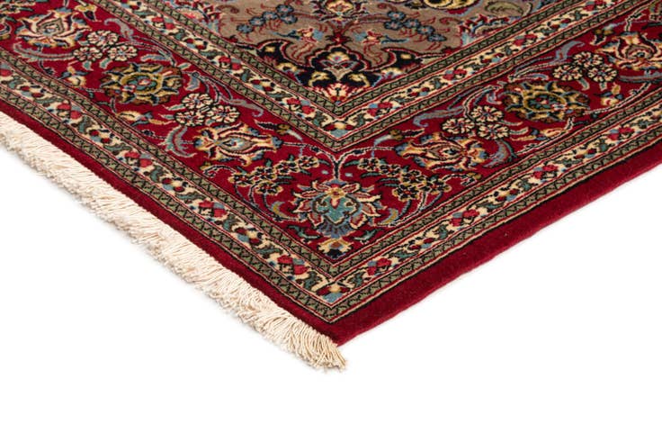 Detail image of 4' 8 x 6' 11 Hand Knotted Qom Persian Rug