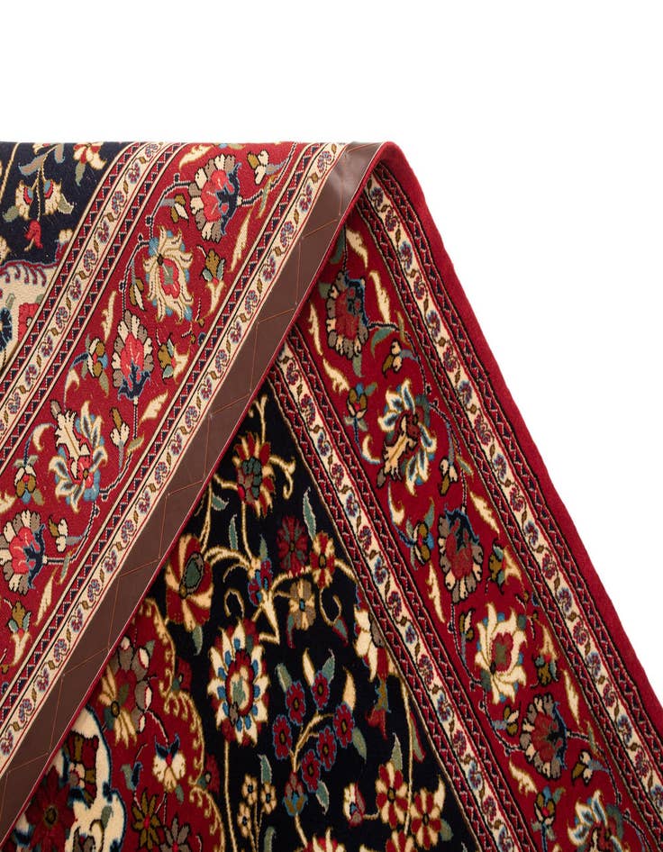 Detail image of 4' 9 x 7' 1  Hand Knotted Qom Persian Rug