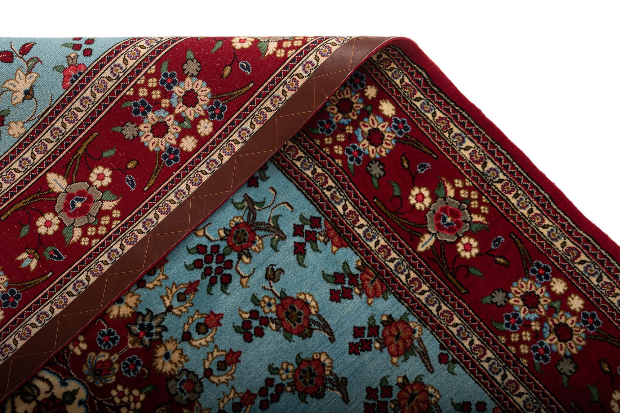 4' 8 x 6' 8 Hand Knotted Qom Persian Rug