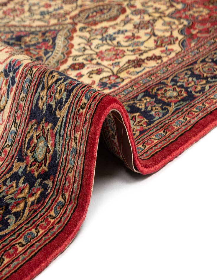 Detail image of 4' 8 x 6' 10  Hand Knotted Qom Persian Rug