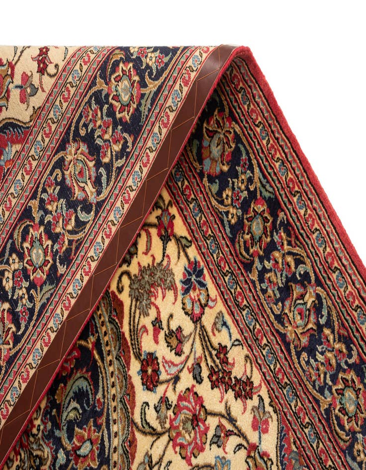 Detail image of 4' 8 x 6' 10  Hand Knotted Qom Persian Rug