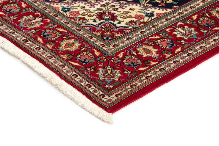 Detail image of 4' 8 x 6' 6 Hand Knotted Qom Persian Rug