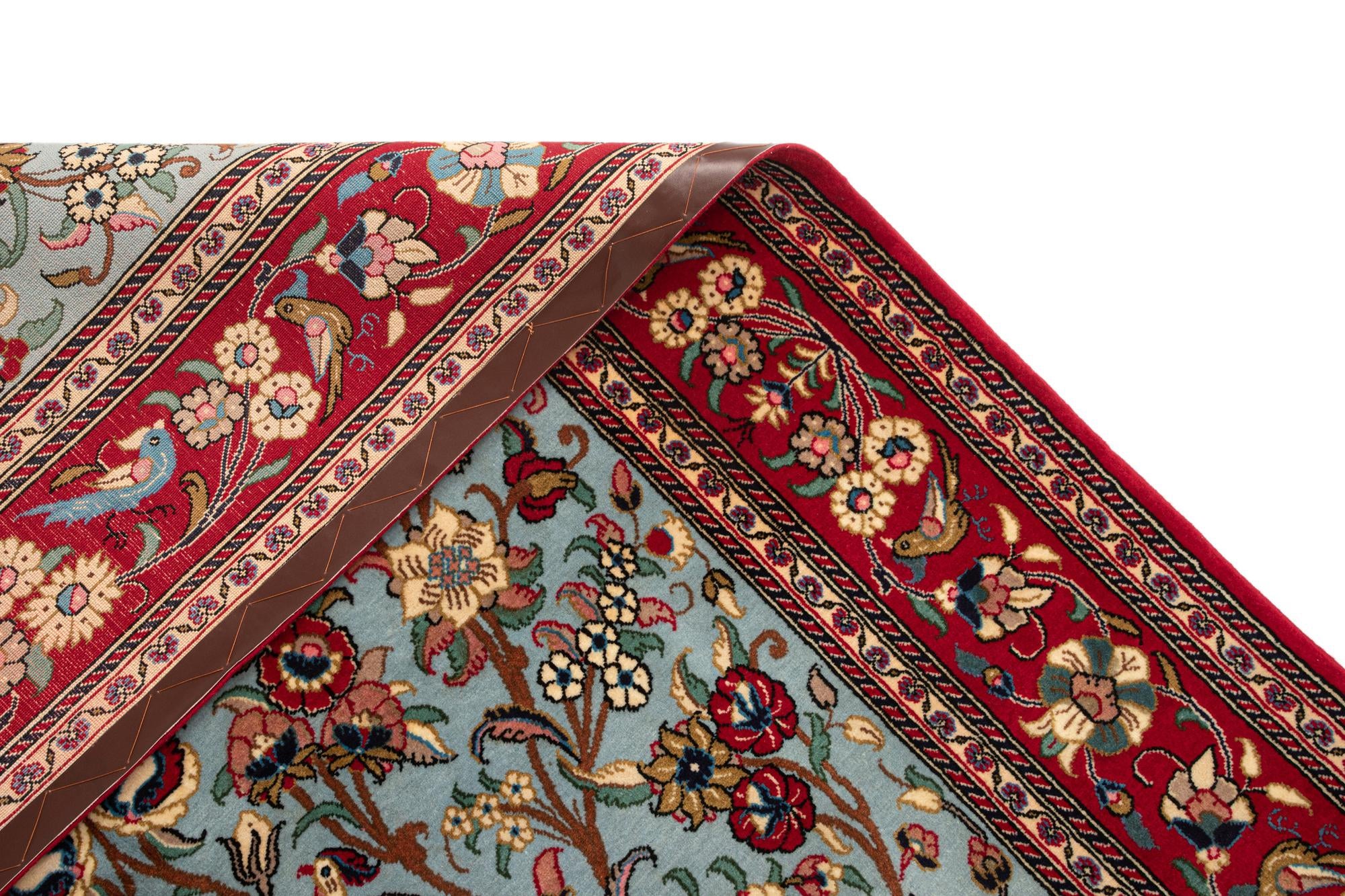 4' 9 x 7' Hand Knotted Qom Persian Rug