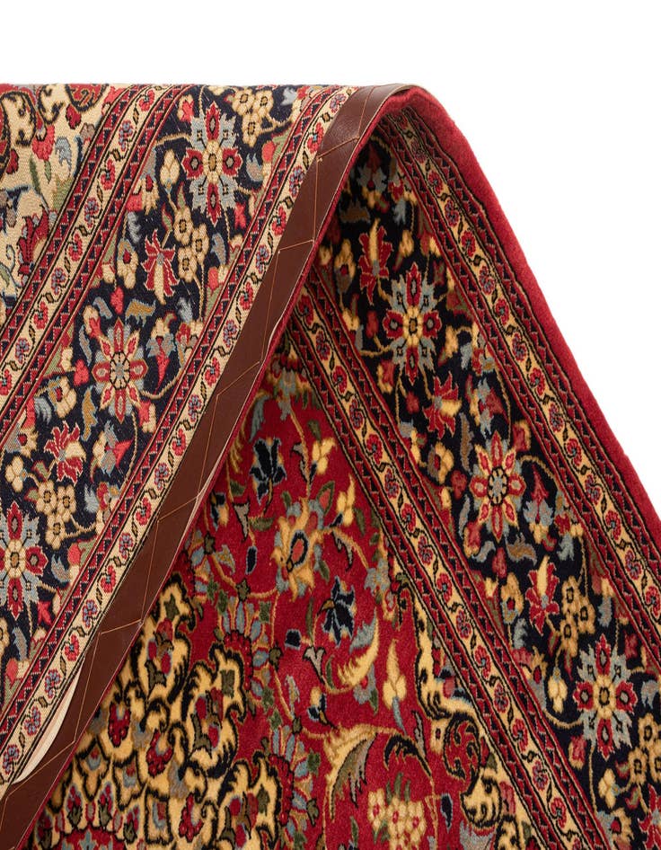 Detail image of 4' 8 x 6' 9  Hand Knotted Qom Persian Rug