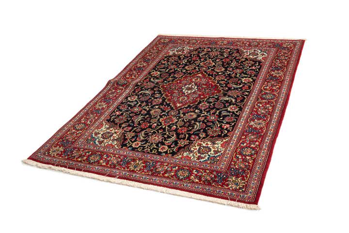4' 8 x 6' 9 Hand Knotted Qom Persian Rug