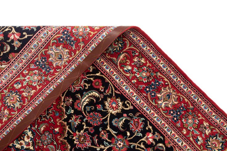 Detail image of 4' 8 x 6' 9 Hand Knotted Qom Persian Rug