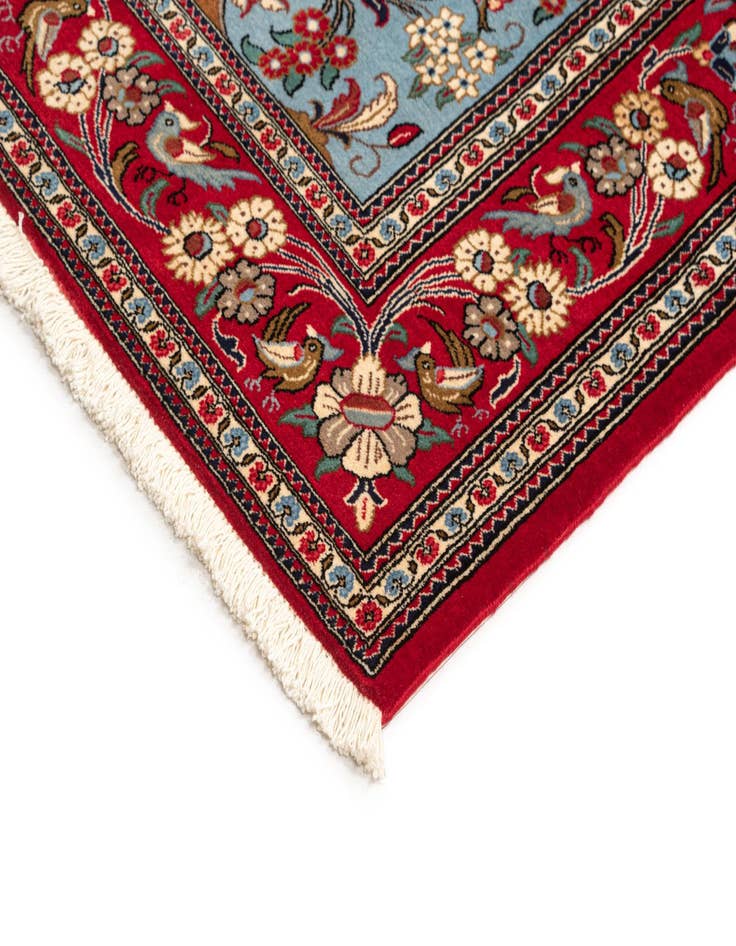 Detail image of 4' 11 x 6' 11  Hand Knotted Qom Persian Rug