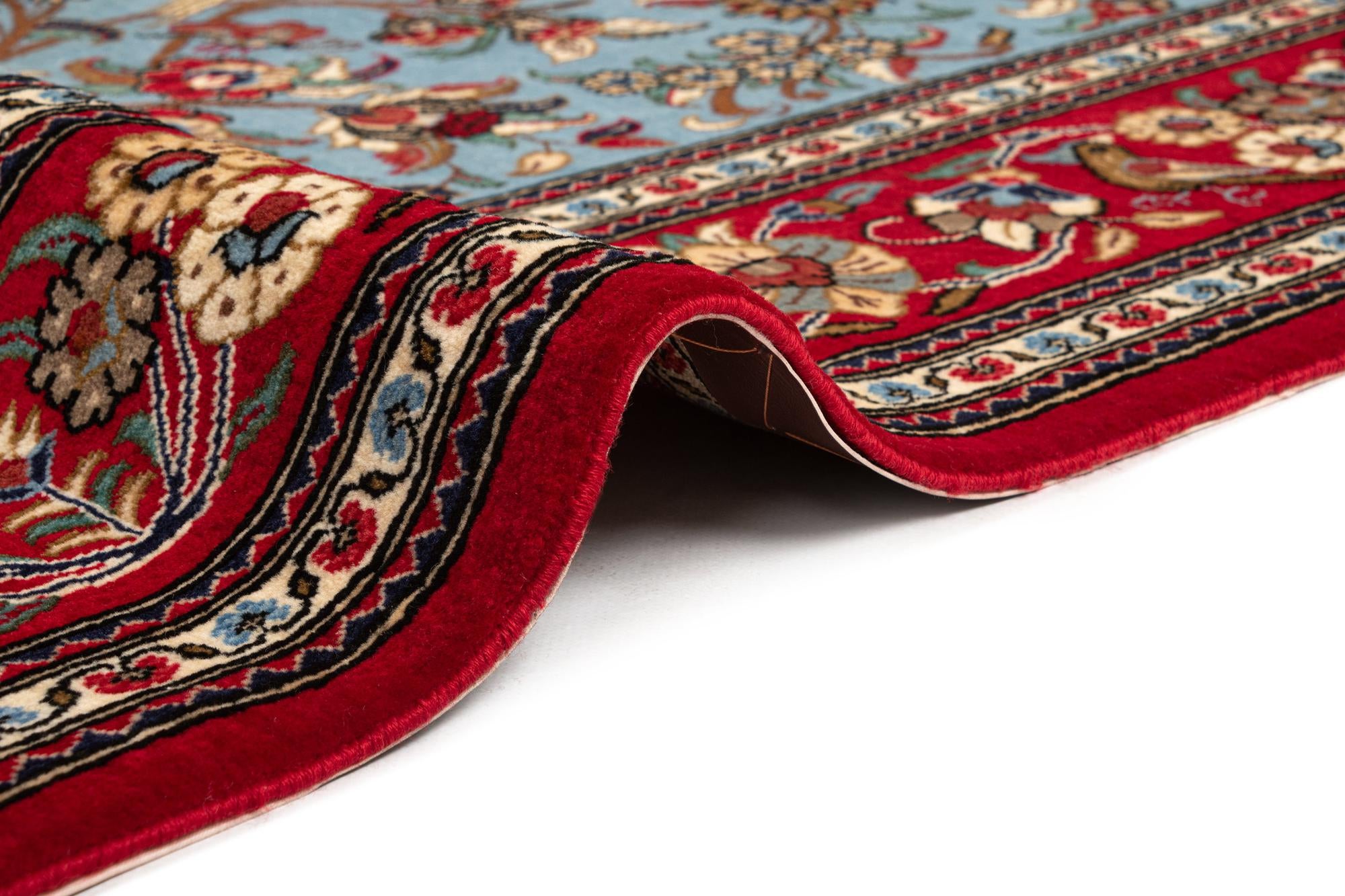 4' 11 x 6' 11 Hand Knotted Qom Persian Rug