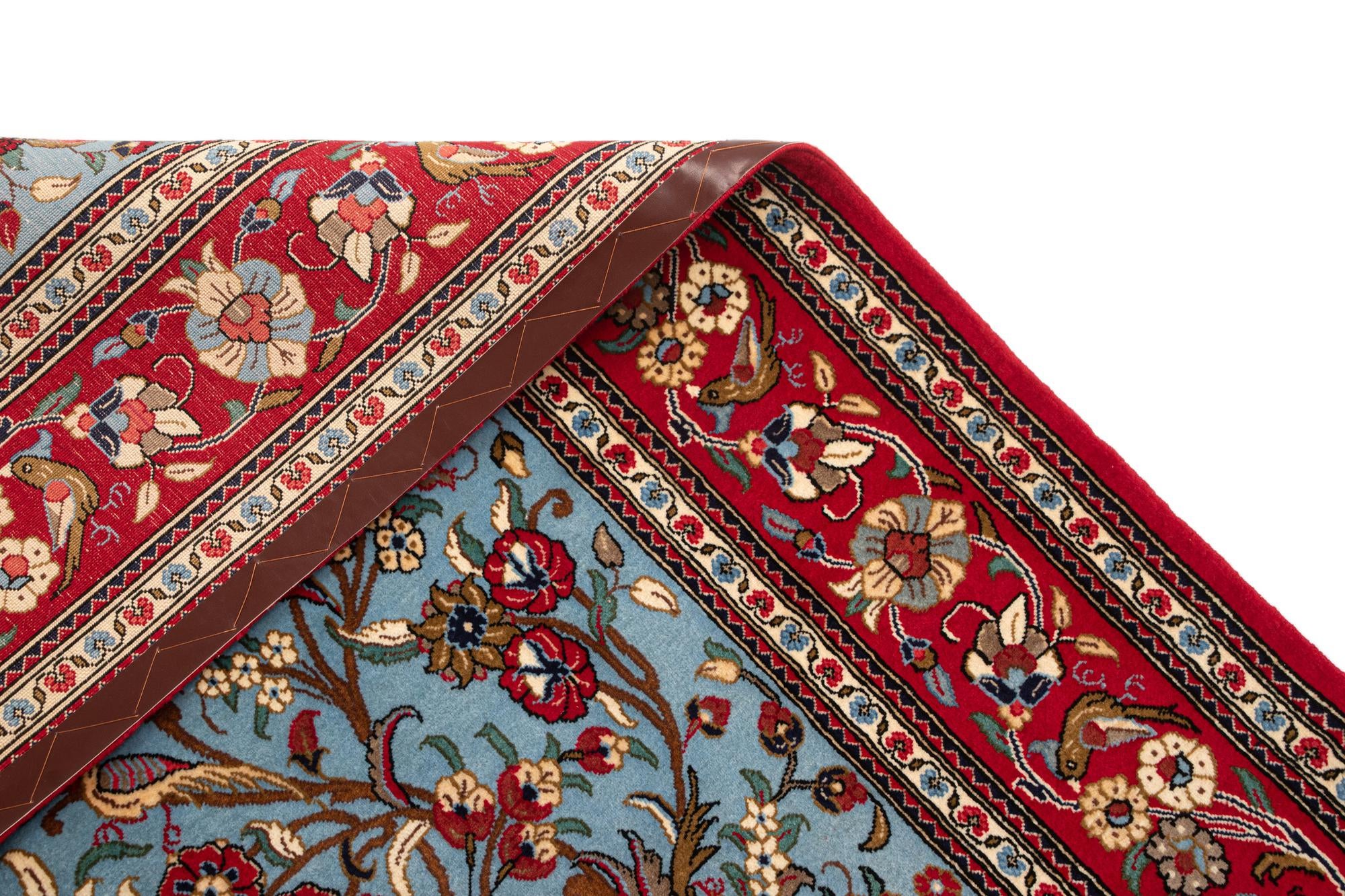 4' 11 x 6' 11 Hand Knotted Qom Persian Rug