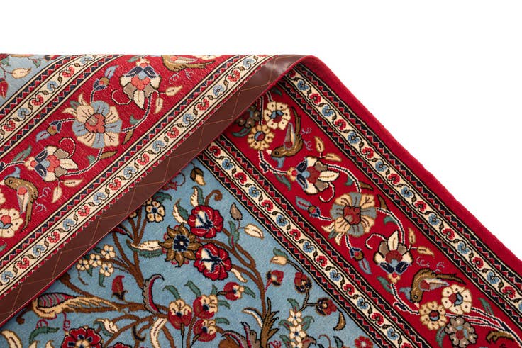 Detailansicht von 150cm x 210cm Handgeknüpft Qom Persisch Teppich