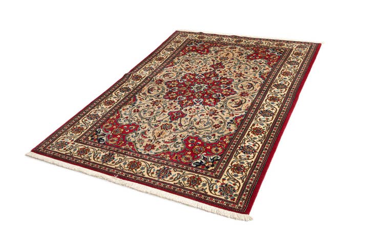 Detail image of 4' 10 x 7' 3 Hand Knotted Qom Persian Rug