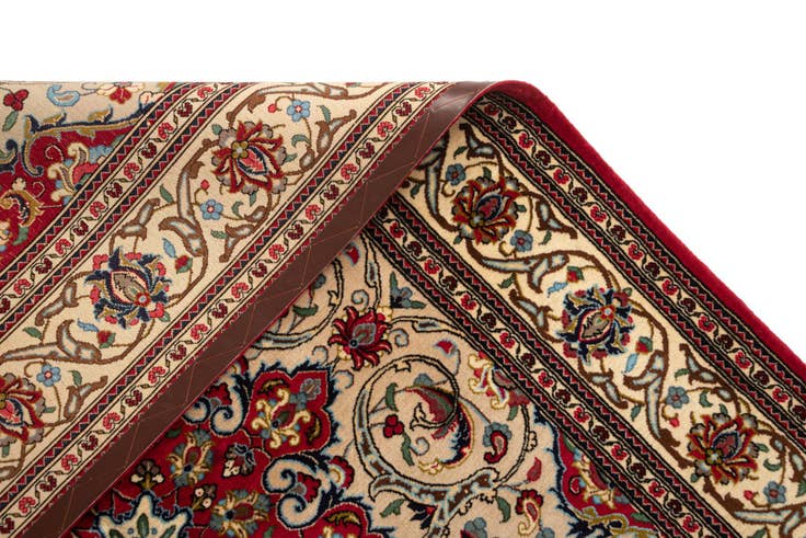 Detail image of 4' 10 x 7' 3 Hand Knotted Qom Persian Rug