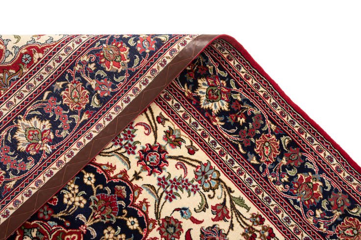 Detail image of 4' 6 x 6' 10 Hand Knotted Qom Persian Rug