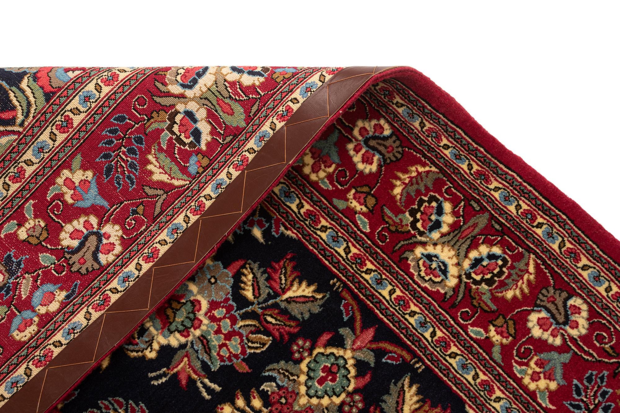 4' 9 x 7' 2 Hand Knotted Qom Persian Rug