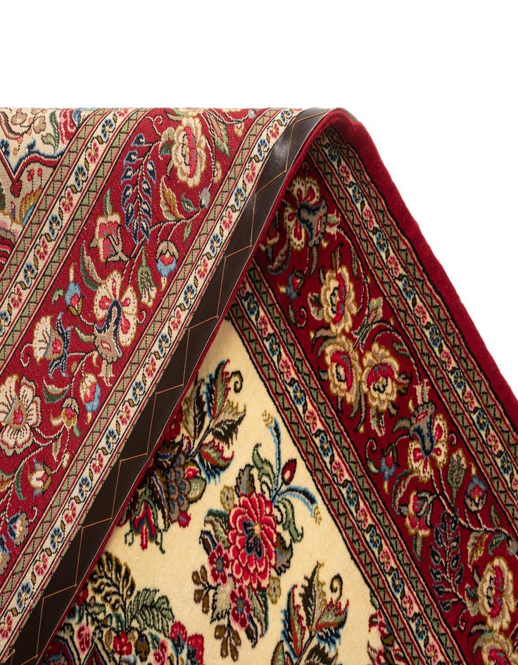 Detail image of 4' 9 x 7' 1  Hand Knotted Qom Persian Rug