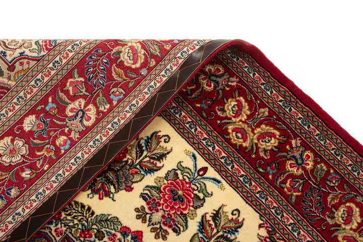 4' 9 x 7' 1 Hand Knotted Qom Persian Rug