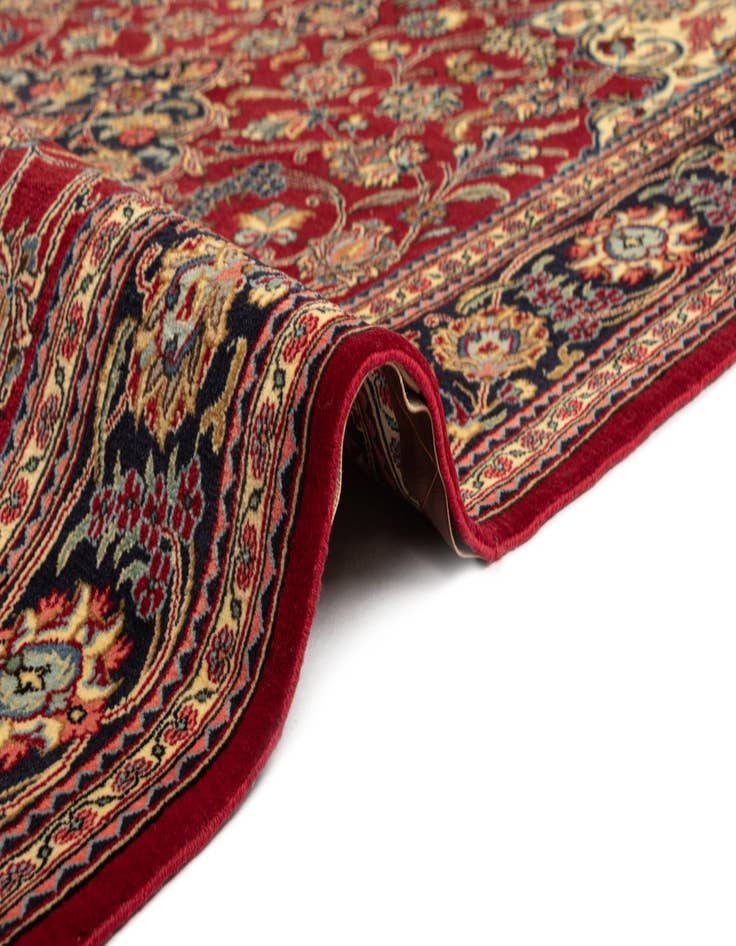 Detail image of 4' 7 x 7'  Hand Knotted Qom Persian Rug