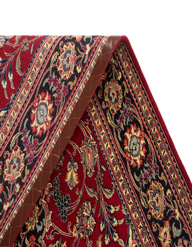 Detail image of 4' 7 x 7'  Hand Knotted Qom Persian Rug