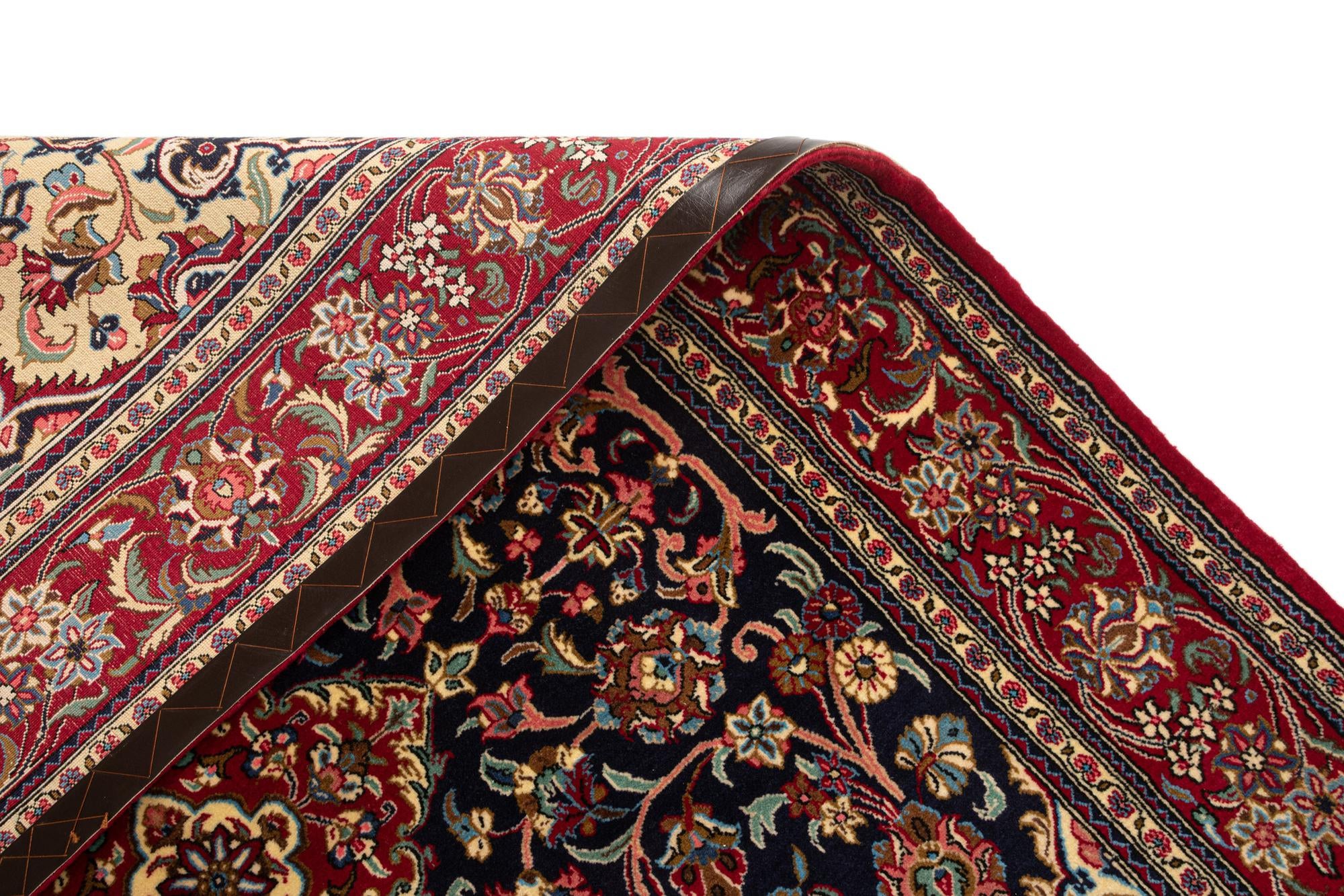 4' 9 x 6' 11 Hand Knotted Qom Persian Rug