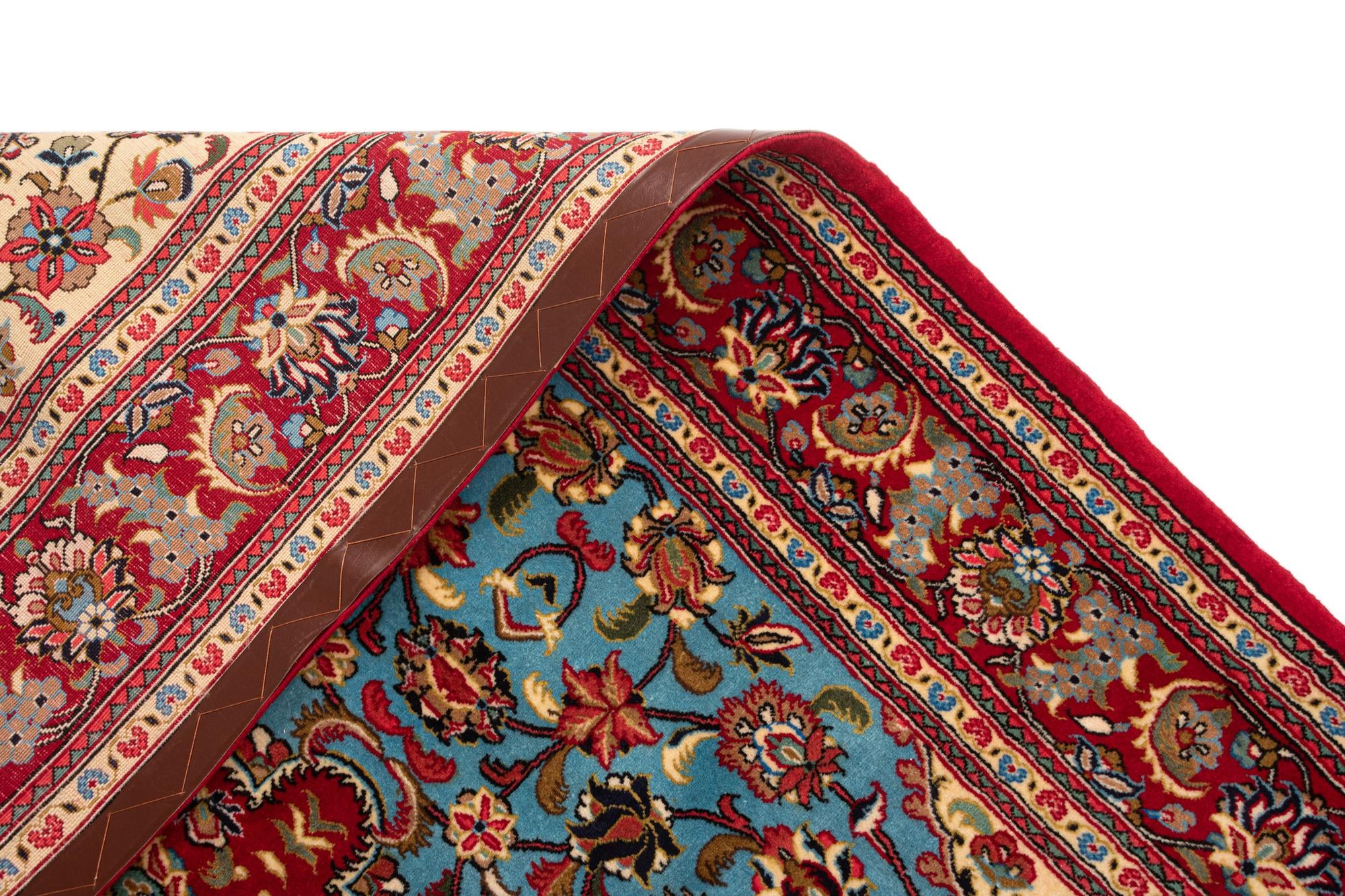 4' 6 x 7' 1 Hand Knotted Qom Persian Rug