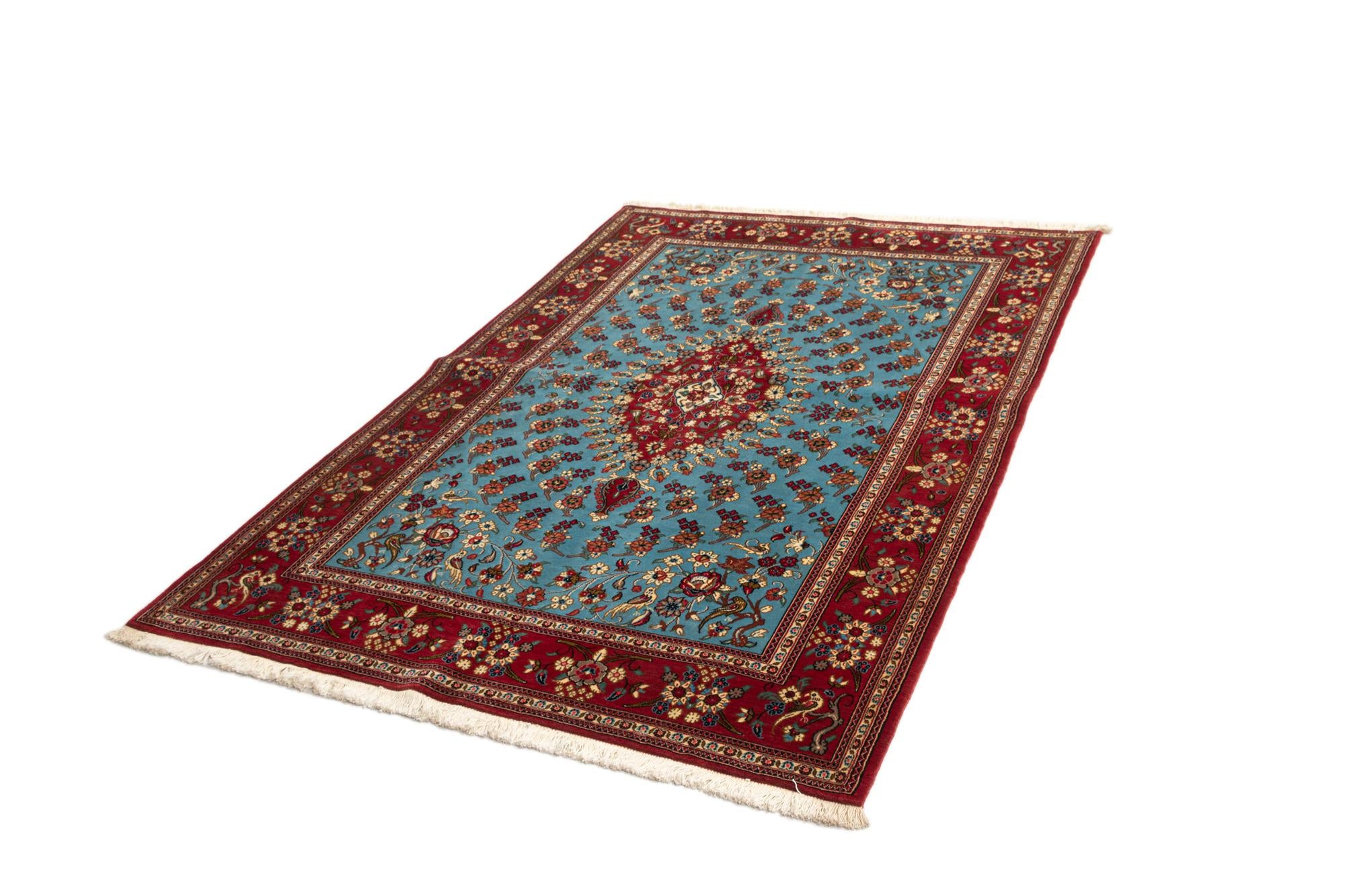 4' 8 x 7' Hand Knotted Qom Persian Rug