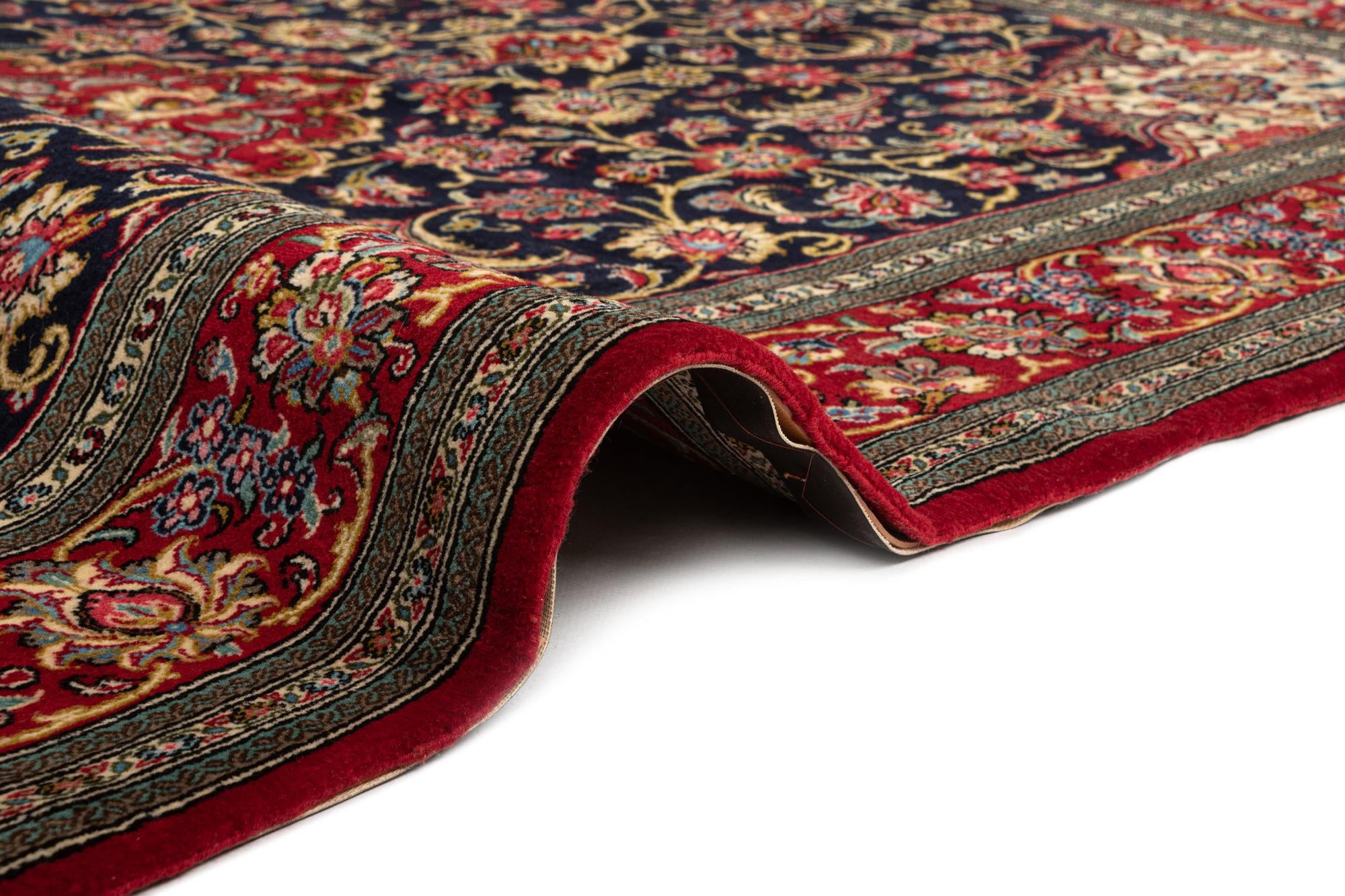 4' 8 x 7' 2 Hand Knotted Qom Persian Rug