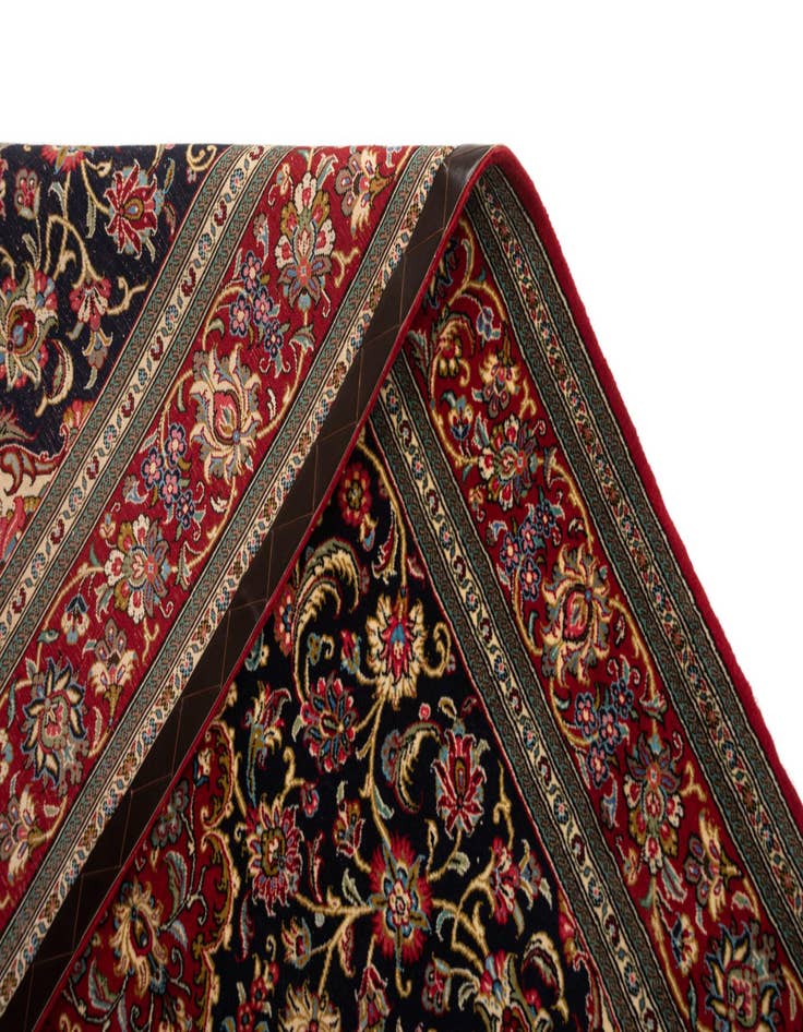 Detail image of 4' 8 x 7' 2  Hand Knotted Qom Persian Rug