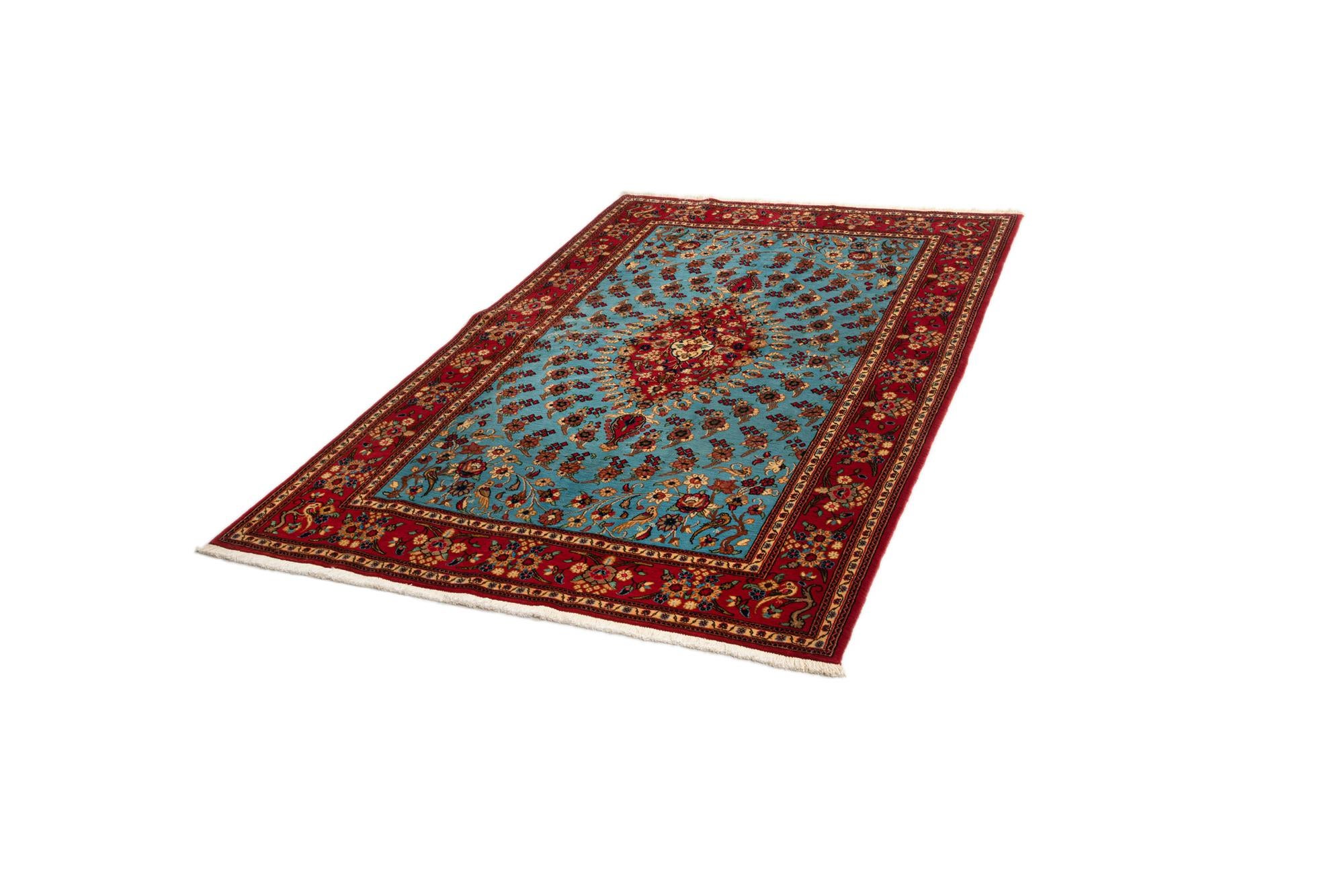 4' 8 x 7' 2 Hand Knotted Qom Persian Rug
