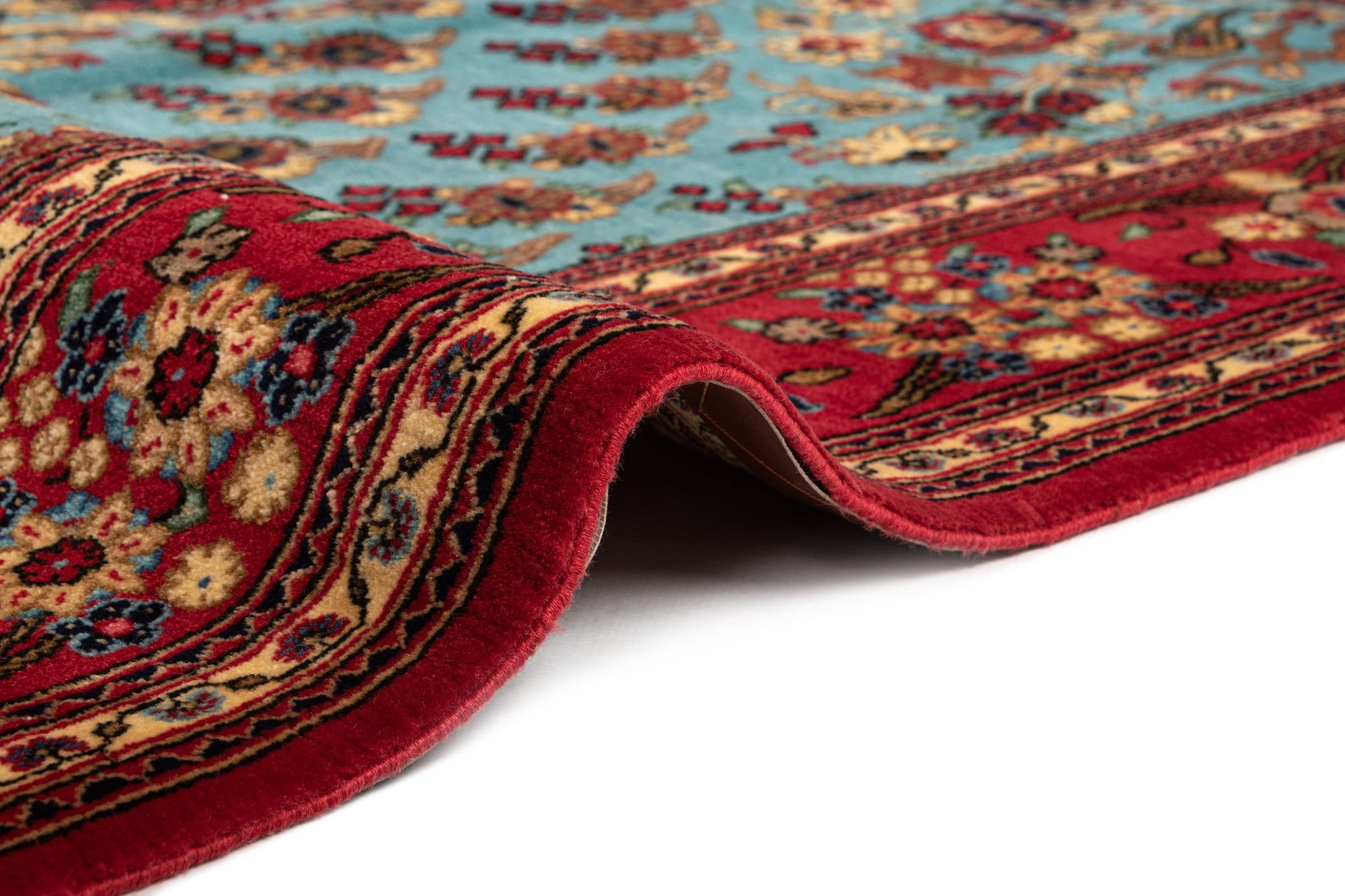 4' 8 x 7' 2 Hand Knotted Qom Persian Rug