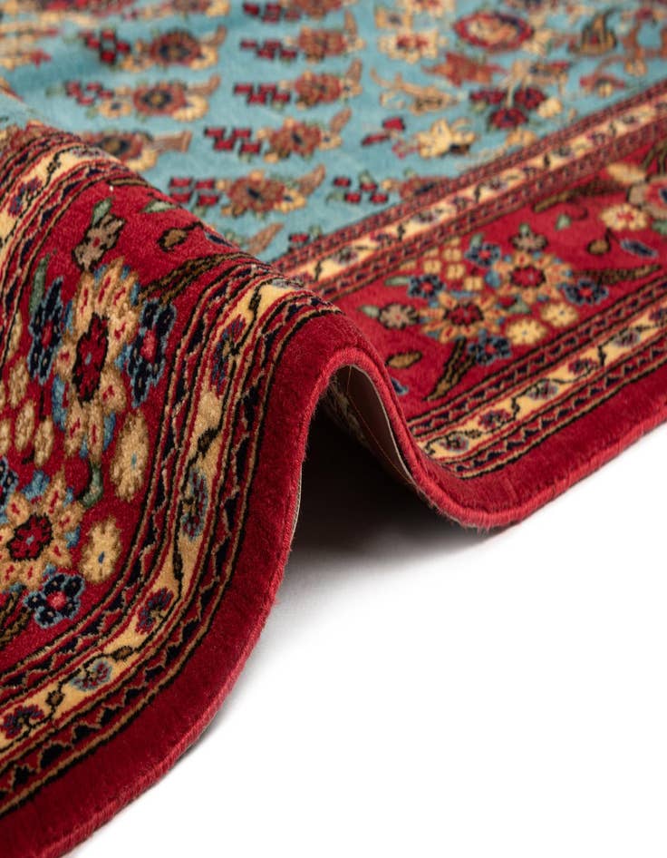 Detail image of 4' 8 x 7' 2  Hand Knotted Qom Persian Rug