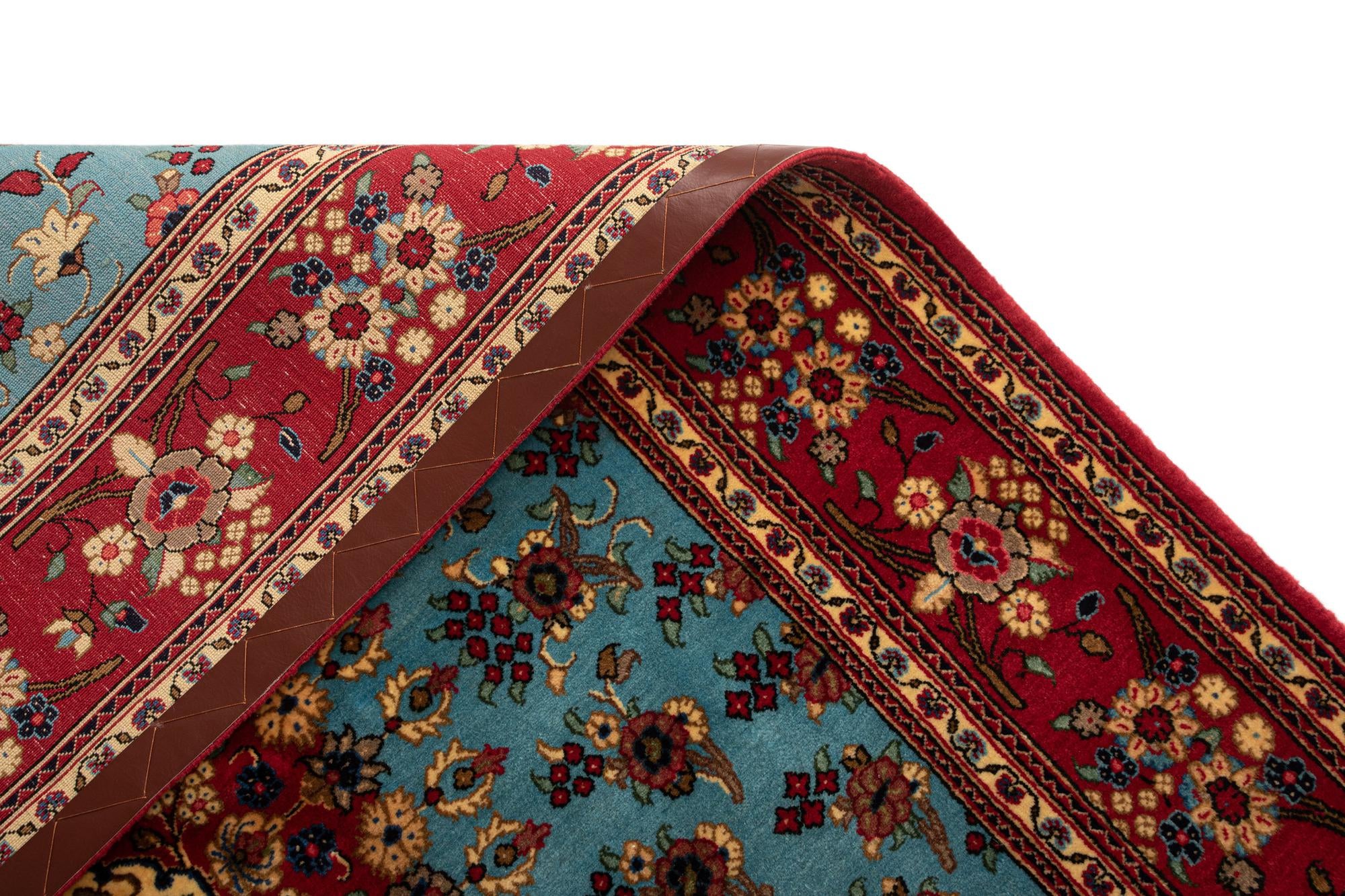 4' 8 x 7' 2 Hand Knotted Qom Persian Rug