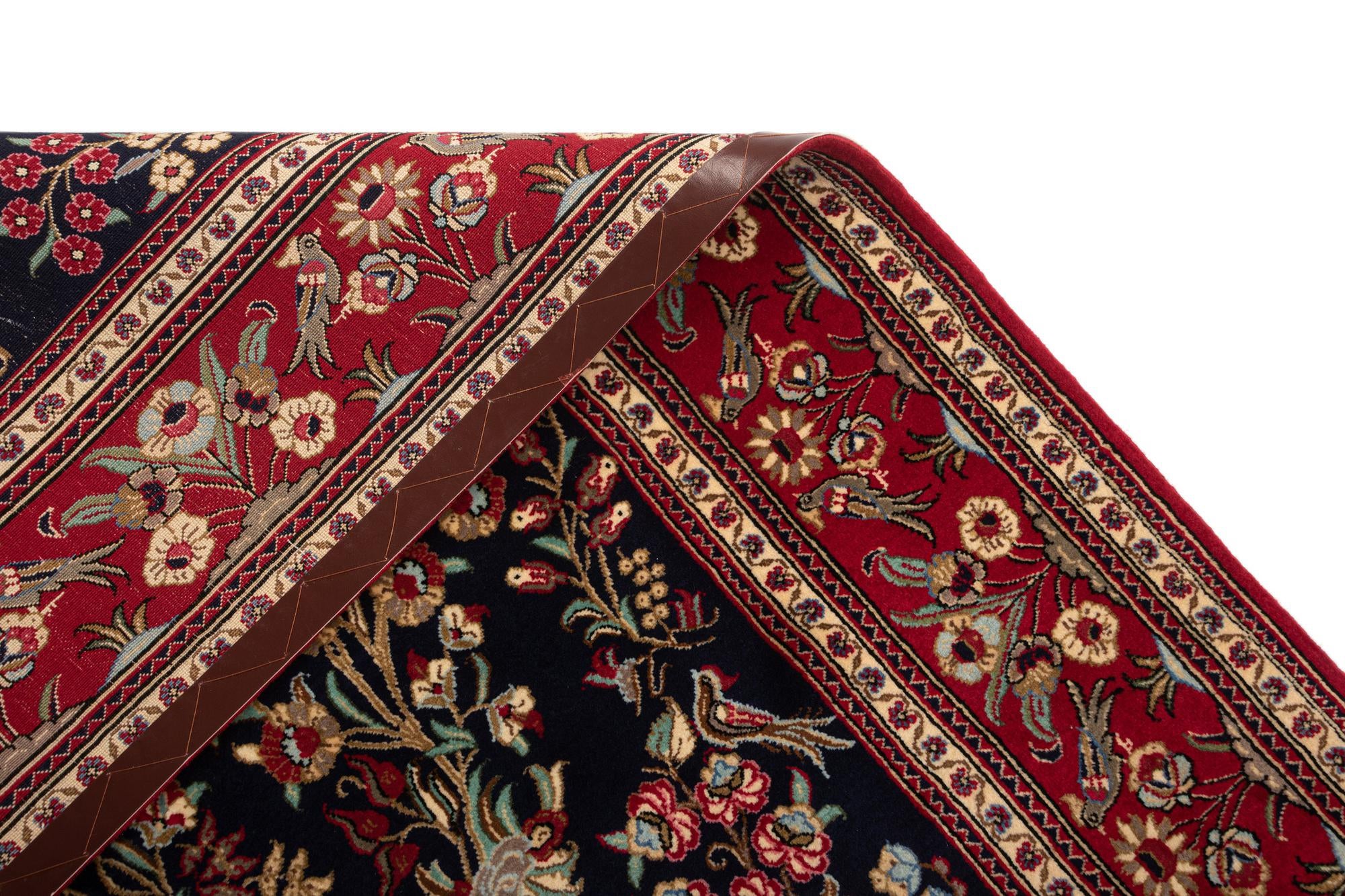 4' 8 x 7' 5 Hand Knotted Qom Persian Rug