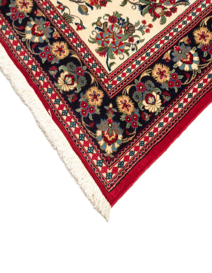 Detail image of 4' 7 x 6' 8  Hand Knotted Qom Persian Rug