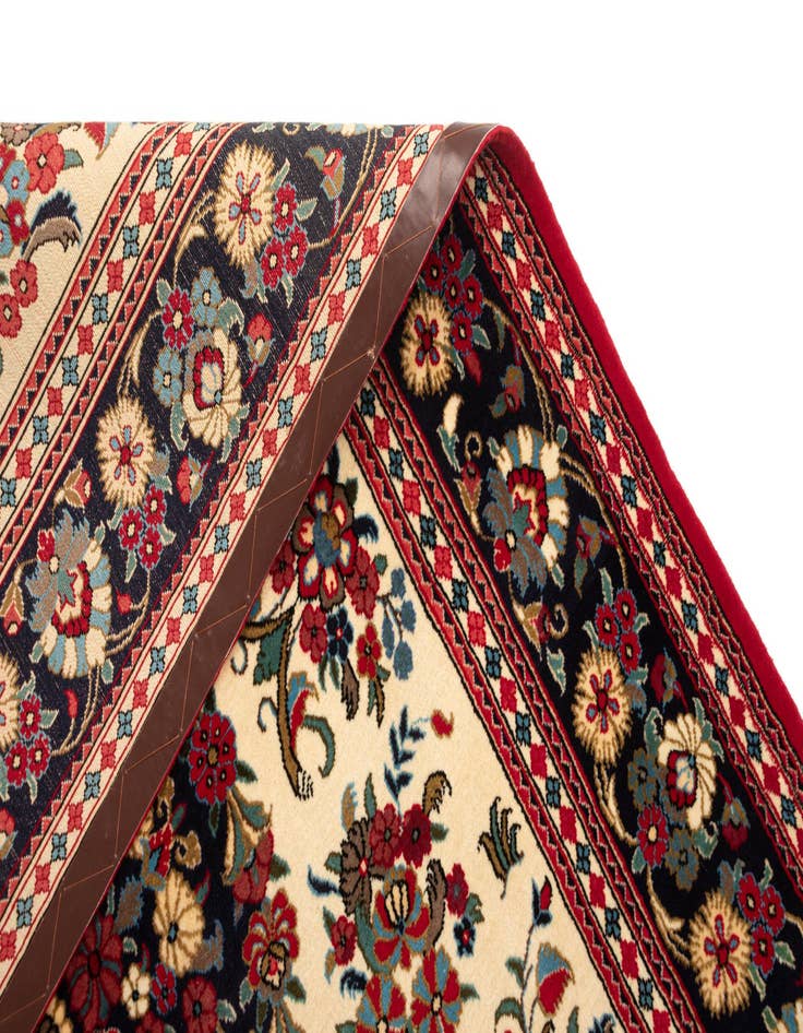 Detail image of 4' 7 x 6' 8  Hand Knotted Qom Persian Rug