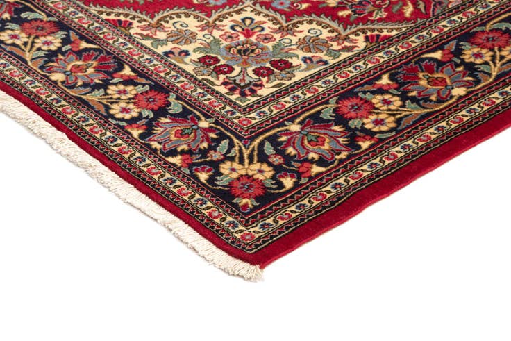 Detail image of 4' 9 x 7' Hand Knotted Qom Persian Rug