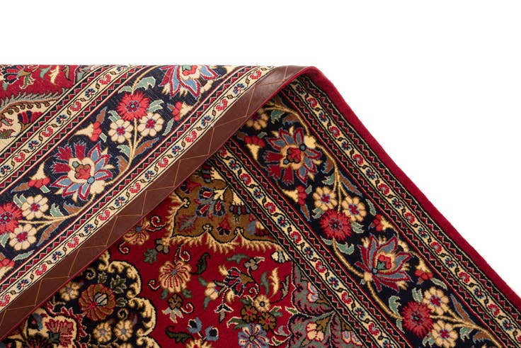 Detail image of 4' 9 x 7' Hand Knotted Qom Persian Rug