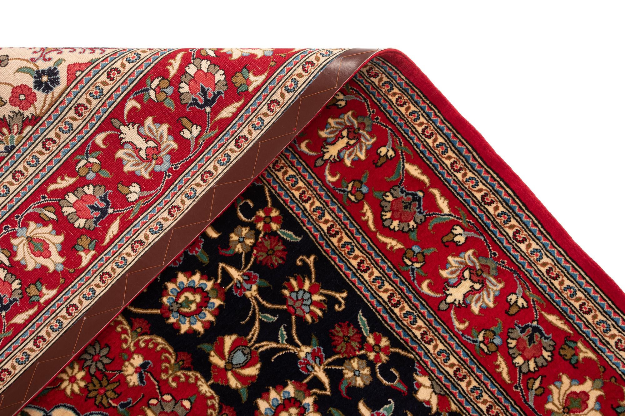 4' 9 x 6' 11 Hand Knotted Qom Persian Rug