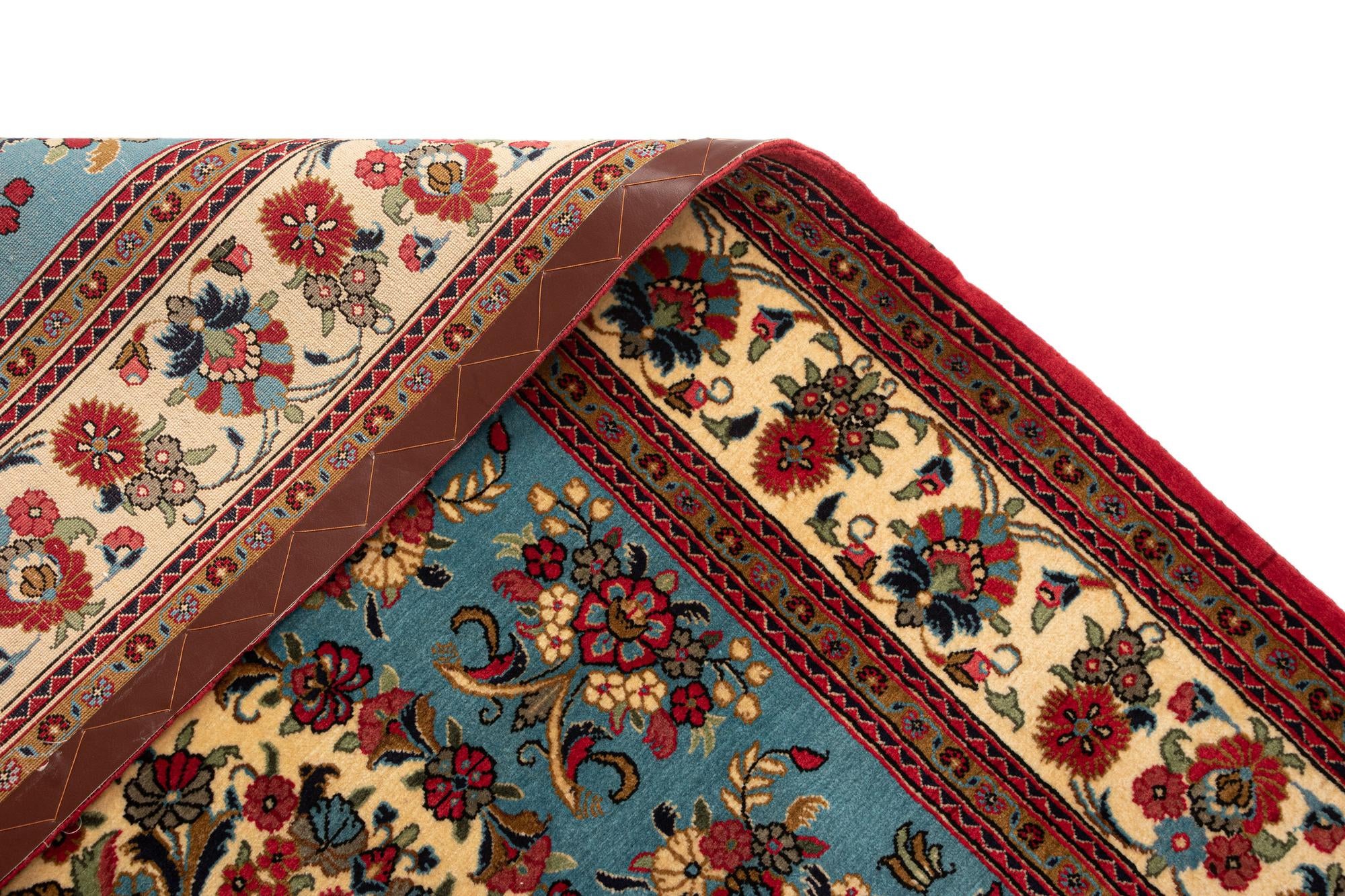 4' 9 x 7' Hand Knotted Qom Persian Rug