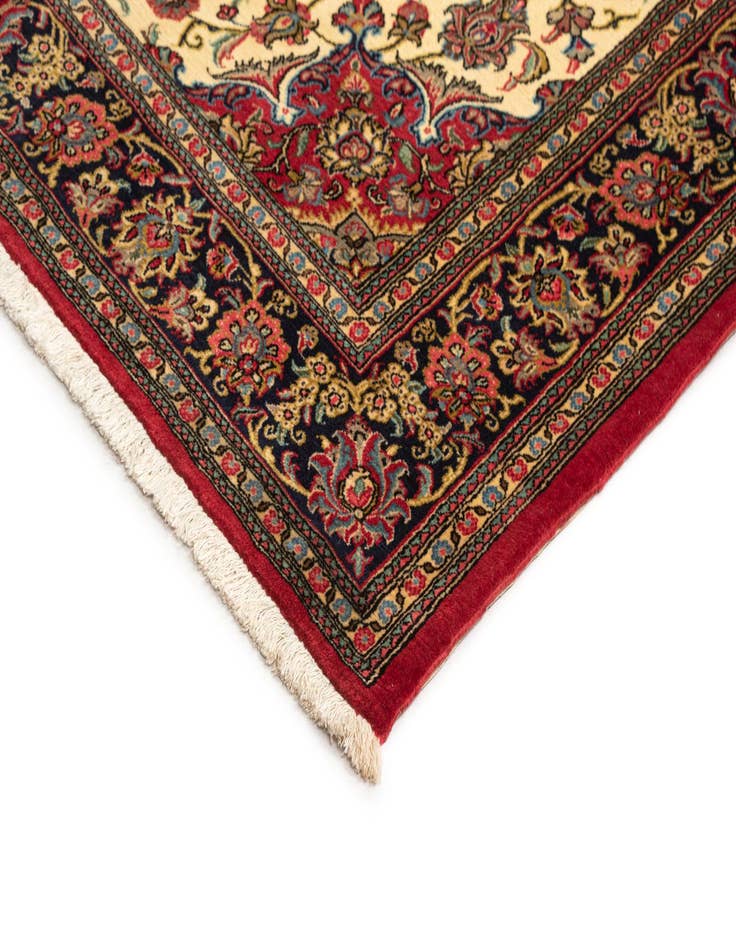 Detail image of 4' 8 x 6' 10  Hand Knotted Qom Persian Rug