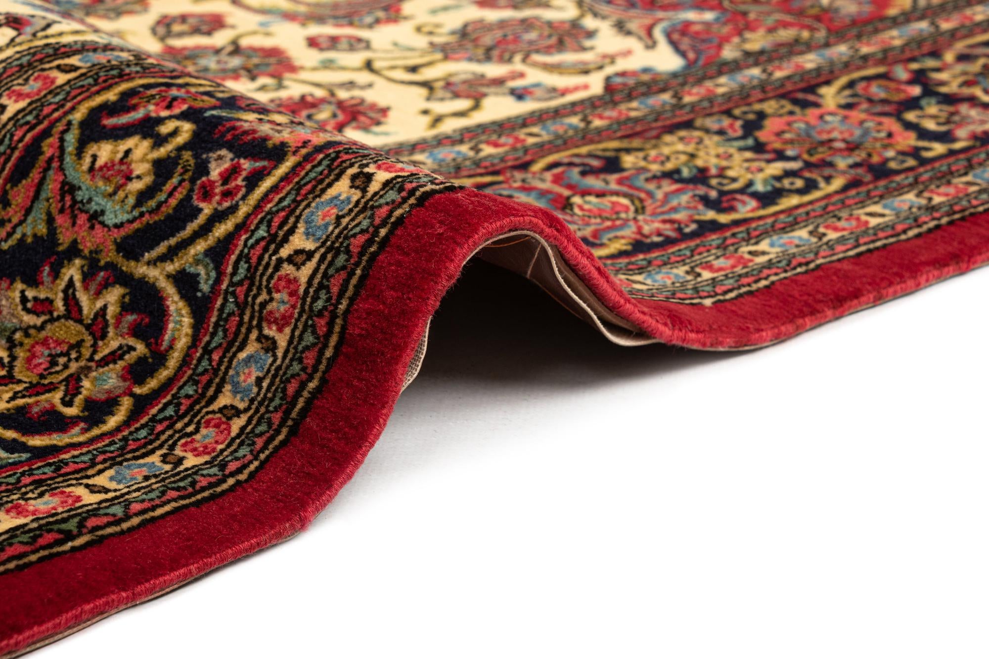 4' 8 x 6' 10 Hand Knotted Qom Persian Rug