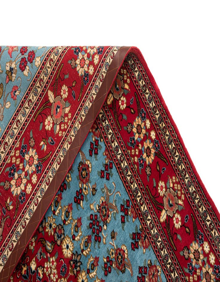 Detail image of 4' 8 x 6' 11  Hand Knotted Qom Persian Rug