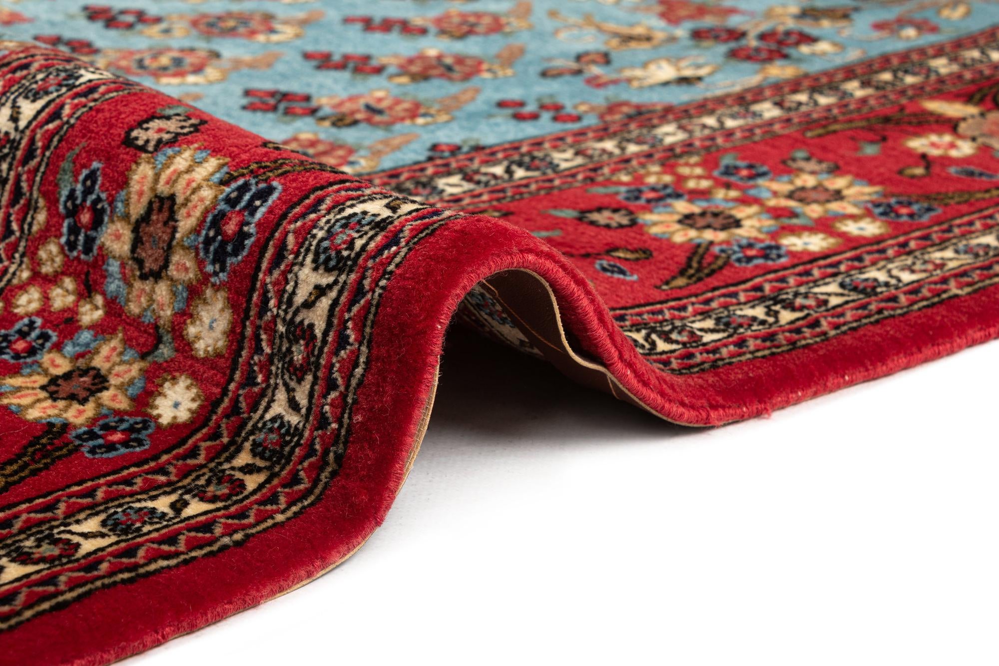 4' 8 x 6' 11 Hand Knotted Qom Persian Rug